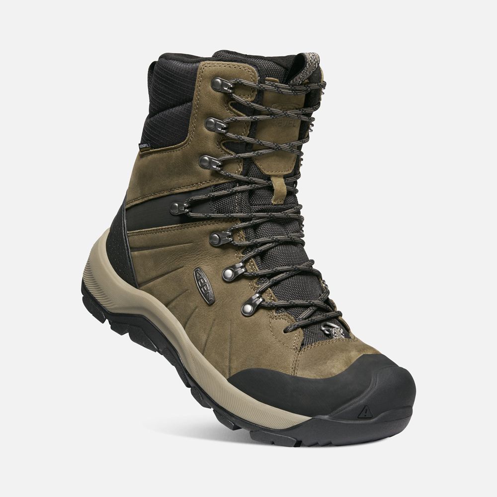 Bottes de Randonnée Keen Homme Vert Olive/Noir | Revel Iv Haute Polar | BWKDU-3267